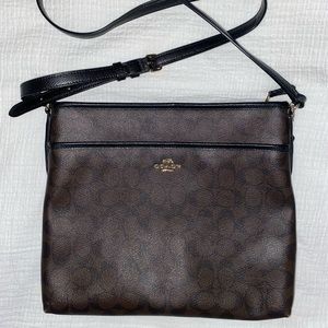 Authentic Coach Signature File Crossbody Bag